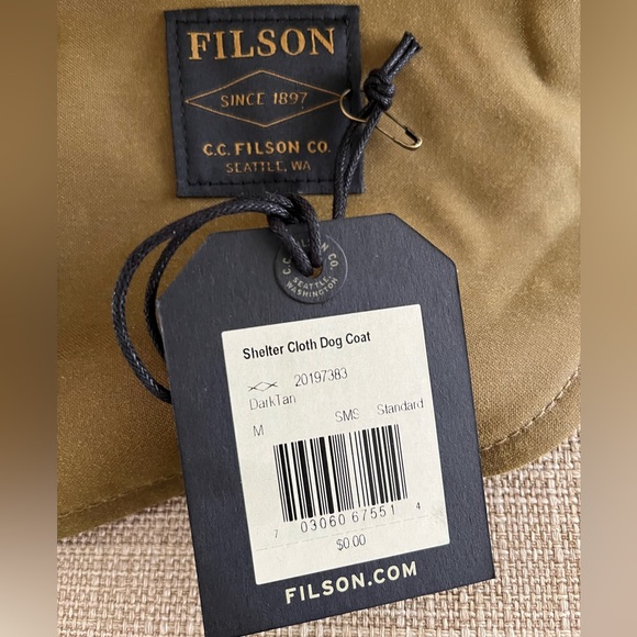 Filson Dog Nwt Filson Shelter Cloth Dog Coat Poshmark
